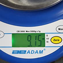 Easy-to-Read LCD Display CB compact balances lcd